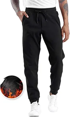 Men′ S Fleece Joggers Pants with Deep Pockets Athletic Loose-Fit Sweatpants