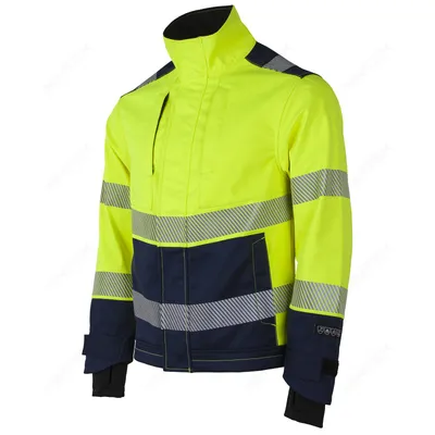 Durable High-Visibility Jacket with Reflective Strips for Safety