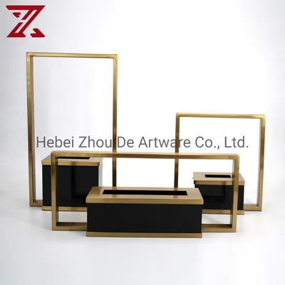 Nordic Neoclassical Storage Box Iron Crafts Tissue Box Modern Decoration for Home