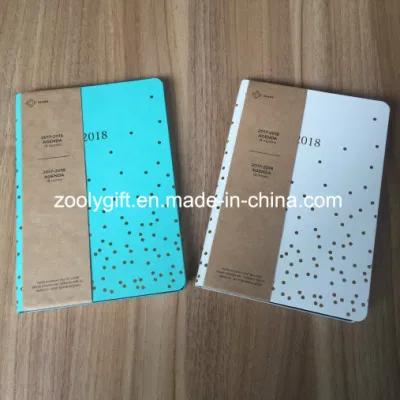 Personalized Golden Foil Stamping Thermal PU Leather A5 Agenda Organizer Hardcover Journal Notebook