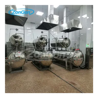 Food Industry Retort Continuous Operation Steam Sterilization Autoclave