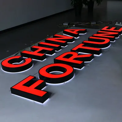 Front and Back Lit Luminous Letter Sign for Storefront