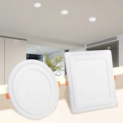 Home Office Modern Round Double Color Ceiling LED Lamp Surface Mounted LED Panel Light