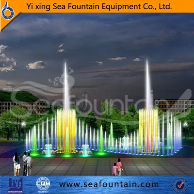 Outdoor Stainless Steel Wooden Package Music Pool Fountain