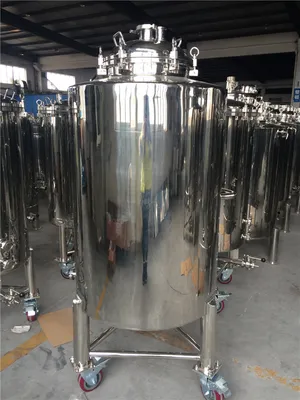 Stainless Steel Beer Fermentation Tank with Wheels and Flange