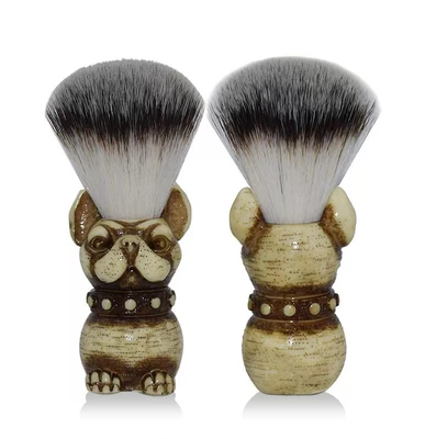 Custom Logo Curved Wooden Handle Face Sweep Dust Brush Salon Home Use Beard Clean Shaving Brush