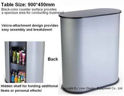 Portable Exhibition Counter Tradeshow Counter with Inner Shelf