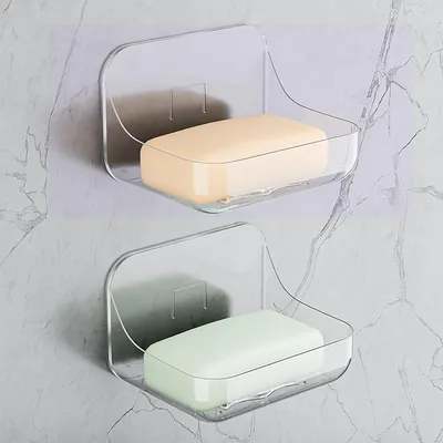 2-Transparent Acrylic Self-Draining Soap Box