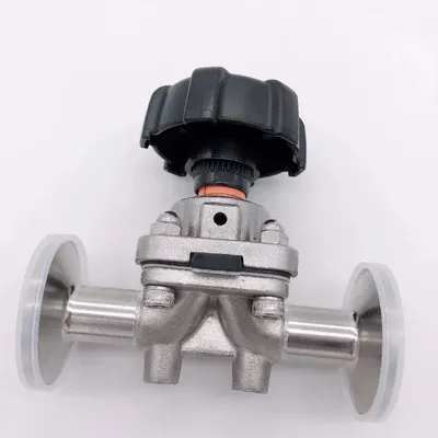Sanitary Manual Clamp Aseptic Elbow-Type Diaphragm Tank Bottom Valve