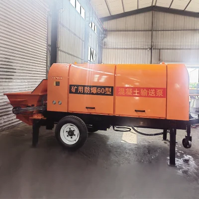 Hbt30 Diesel Engine Type with Pipelines Mini Trailer Cement Concrete Mixer Pump