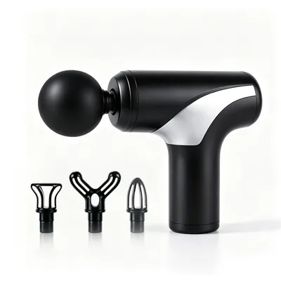 Powerful 6-Speed Key Adjust Massage Gun - Ultra-Quiet, 4 Heads Long Battery
