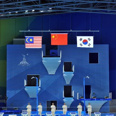 Stadium Gymnasium Metal Award Stainless Steel Flag Pole Raising System Award Ceremony