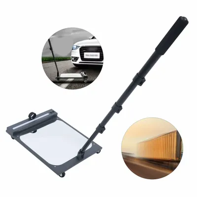 Aluminum Alloy Inspection Mirror Swivel Extendable Car Inspection Mirror with Carry Bag