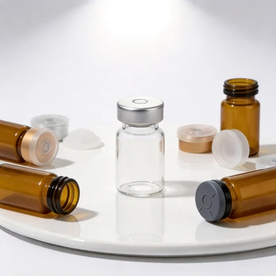 Wholesale Empty Crimp-Neck Freeze-Dried Glass Vials for Cosmetic Industry Packaging
