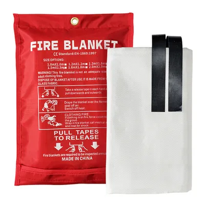 Emergency Fiberglass Fire Blanket Approved 1m×1m Fire Suppression Blanket