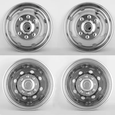 Premium 16-Inch Stainless Steel Wheel Simulators for Ford E350 E450