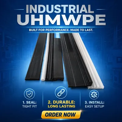Factory Low Price Customized UHMWPE Moulds Extruded Profiles Wear Plastic High Density Polyethylene Strips Plastic UHMWPE for Conveyor Roller