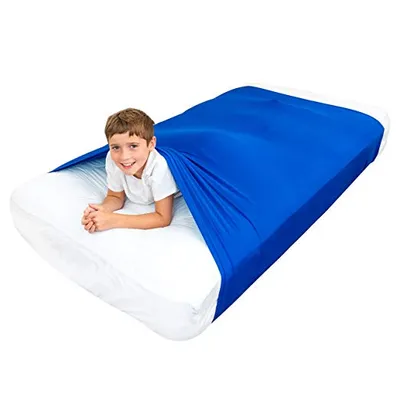 Sensory Bed Sheet for Kids Compression Alternative to Weighted Blankets Breathable, Stretchy Cool, Comfortable Sleeping Bedding