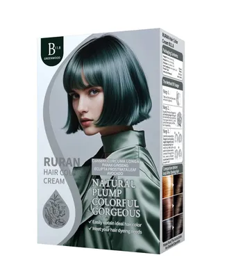 OEM Wholesale 60ml*2 Natural Black Hair Color Cream Covers Gray Hair-Looking Hair Dye