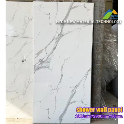 Factory Price 2.4m 2.9m Waterproof Fireproof Plastic PVC Interior Decorative Commercial Bathroom Wall Board for UK Wet Shower Panel