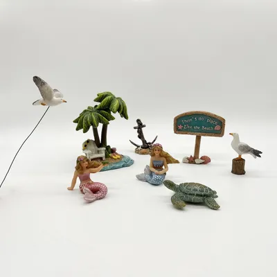 2023 New Basic Customization Polyresin Mini Fairy Garden Flying Sea Gull DIY Decoration