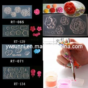 134 Designs 3D Acrylic Nail Art Molds