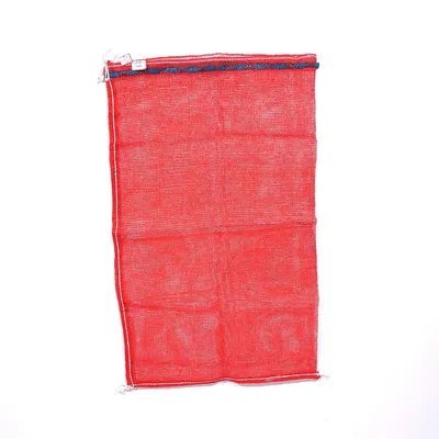 Factory 30X60cm 20kg 25kg 30kg PP Fruit Mesh Packing Bag PP Material Red Tubular Mesh Bags with a Drawstring