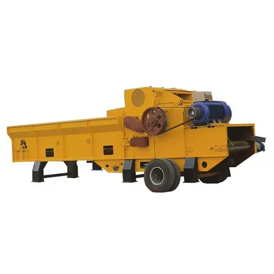 Large Mobile Type Drum Wood Pallet Shredder Chipper Crushing Machine