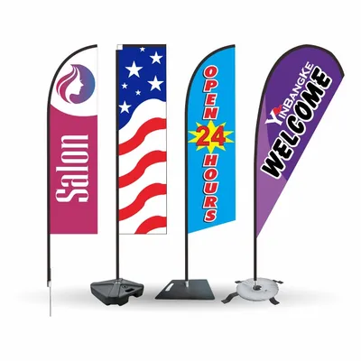 Advertising Flying Beach Flag Outdoor Double Sided Feather Flag Banner