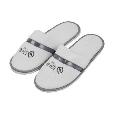 Waffle Fabric and Padded Velvet Hotel Slippers Cushioned Support