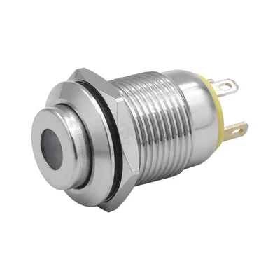 12mm High Button 2pin Latching Metal Push Button Switch