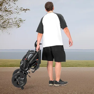 Lightweight Folding Power Wheelchair with Smart Features and Dual Motors
