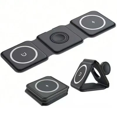Three-Fold Charging Gift with 3-in-1 Magnetic Wireless Charger