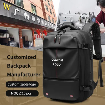Travel Expandable Waterproof Tsa Approved Vacuum Compression Men's Business Laptop Backpack