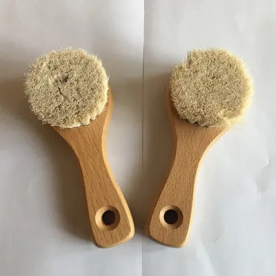 Beech Wooden handle Soft Facial Brush Corn Fiber Deep Cleaning Face Brush (JMHF-173)