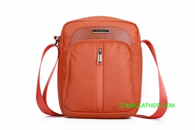 Stylish Orange Nylon Waterproof Material Messenger Shoulder Bag