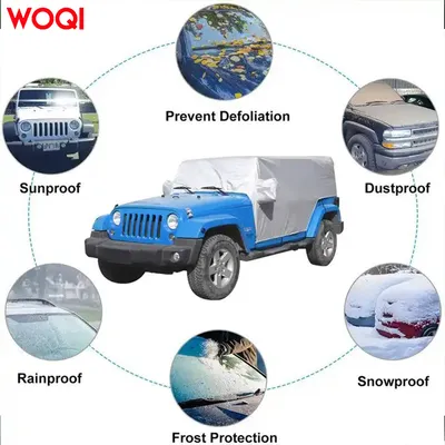 4 Doors Universal Auto Exterior Protective Accessories Waterproof Car Cover for Jeep Wrangler Jk