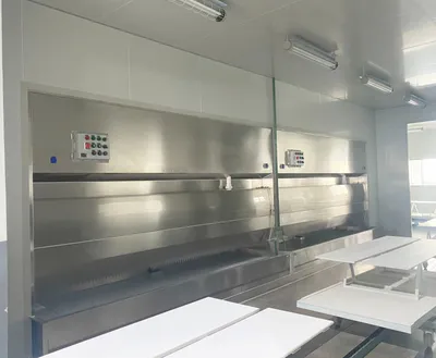 5m 201 Stainless Steel Waterborne Grinding Cabinet, Custom Length, CE Patent Dust Collector