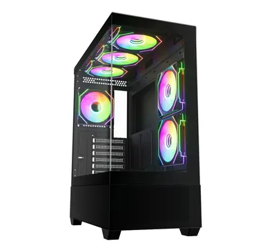 Tempered Glass MID Tower Cabinet ATX Gaming PC Case for PC Computer