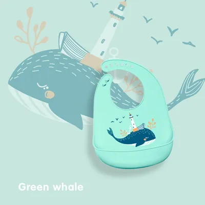 Silicone Baby Bib Adjustable Fit Waterproof Bibs