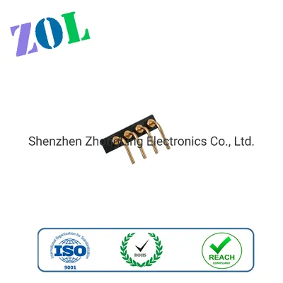 2.54 Pitch 4 Pins Right Angle Female Pogo Pin H5.6mm