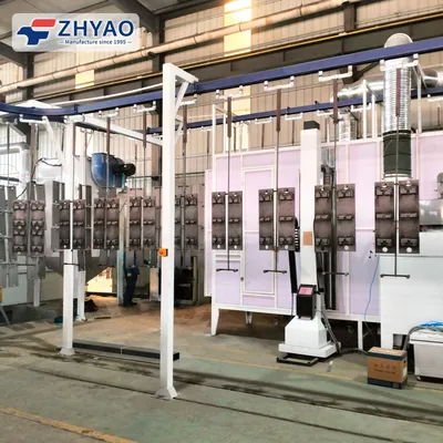 Large Cyclone Powder Booth Automatic Powder Coating Line