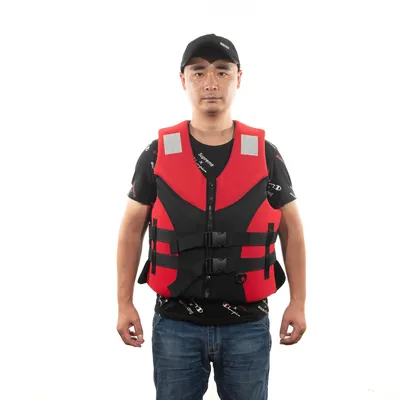 Outdoor Water Sports Neoprene Life Jacket Motor Boat Life Vest Lifejacket Safety Vest with Buckles for Motor Boat Sports