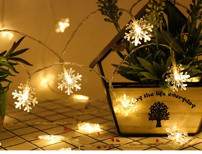 LED Snow Lights String Christmas Lights String Star Lights Decorative Lights