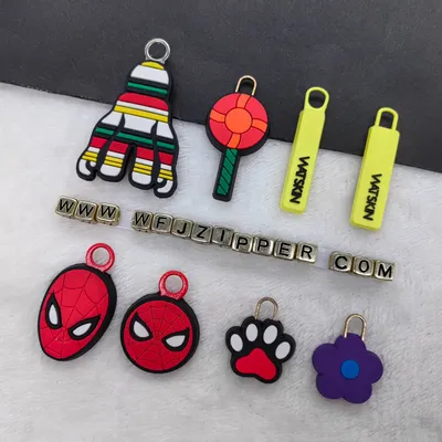 Customized Plastic Pull Loop Pull Head with Plastic Wrap Pull Loop Square Injection Pull Head PVC Pull Brand Silicone Injection Zipper by The Manufacturer