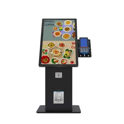 Desktop Touch Self Checkout Kiosk Built-in Receipt Printer for European Catering