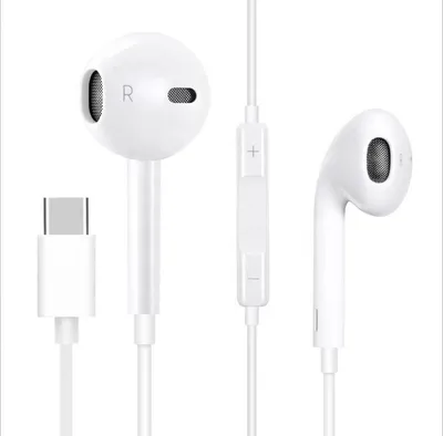 Hot Selling Original Function USB Type-C Wired Earphone with Mic Volume Control Earhooks for Mobile Cell Phones