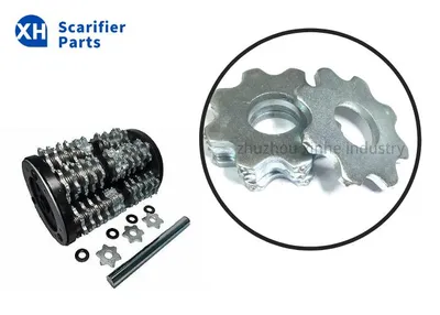 Standard 6 Tips Carbide Tipped Milling Cutters for Concrete Scarifiers Blastrac BMP-265, Edco Cpm-8, Airtec Roto-Tiger 2500