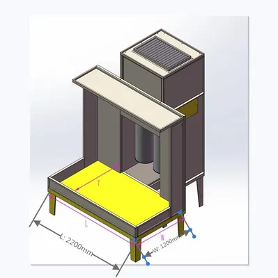Hongyuan Factory Manufacturer Powder Coating Booth for Powder Coating Spray Application