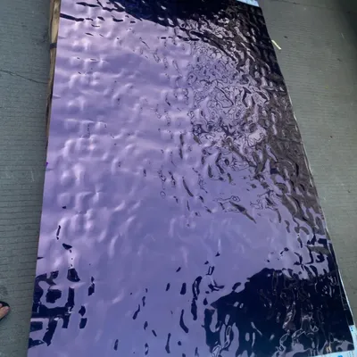 304 Water Ripple Sheet Stainless Steel Exterior Decorative Wall Panel